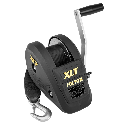 Fulton - Fulton 1500lb Single Speed Winch w/20' Strap Included - Black Cover