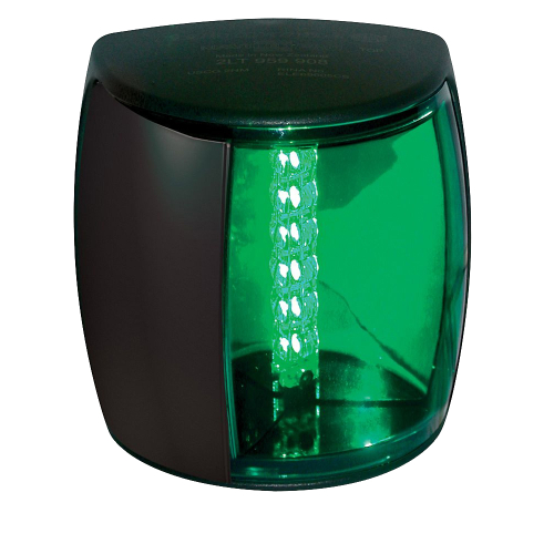 Hella Marine - Hella Marine NaviLED PRO Starboard Navigation Lamp - 2nm - Green Lens/Black Housing