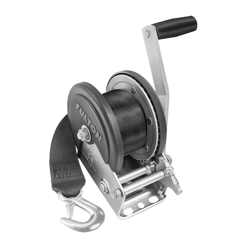 Fulton - Fulton 1500lb Single Speed Winch w/20&#39; Strap &amp; Cover