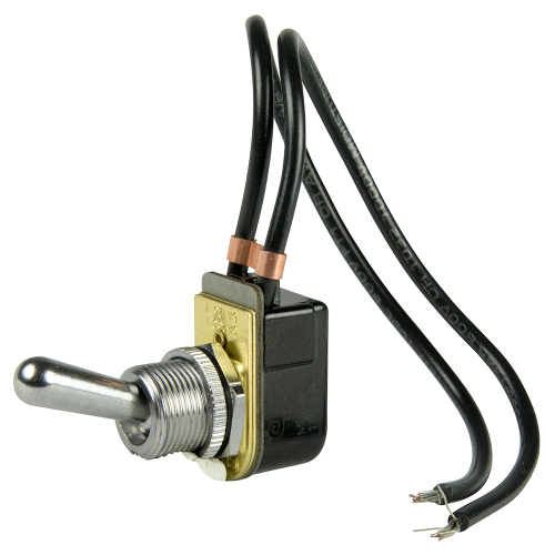BEP Marine - BEP SPST Chrome Plated Toggle Switch Wire Leads - ON/OFF