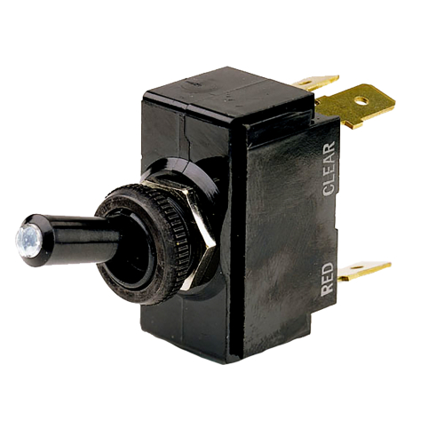 Cole Hersee - Cole Hersee Lighted Tip Toggle Switch SPST On-Off 4 Blade