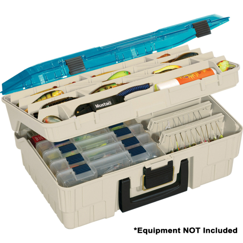 Plano - Plano Two-Tier Magnum Satchel XL - Beige/Blue