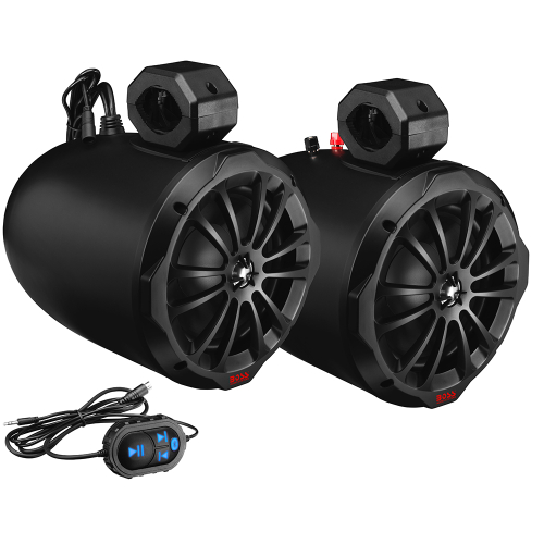 Boss Audio - Boss Audio B82ABT 8" 2-Way Amplified Waketower Speakers w/Bluetooth Controller