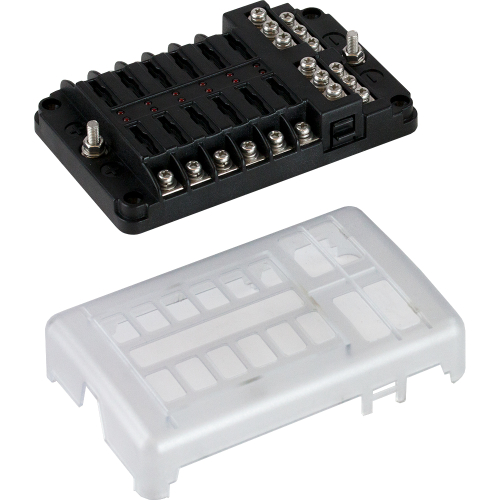 Sea-Dog - Sea-Dog Blade Style LED Indicator Fuse Block w/Negative Bus Bar - 12 Circuit
