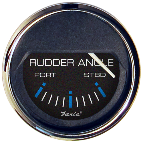 Faria Beede Instruments - Faria Chesapeake Black 2" Rudder Angle Indicator Gauge