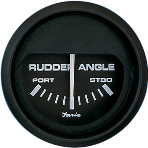 Faria Beede Instruments - Faria Euro Black 2" Rudder Angle Indicator