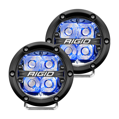 RIGID Industries - RIGID Industries 360-Series 4" LED Off-Road Spot Beam w/Blue Backlight - Black Housing