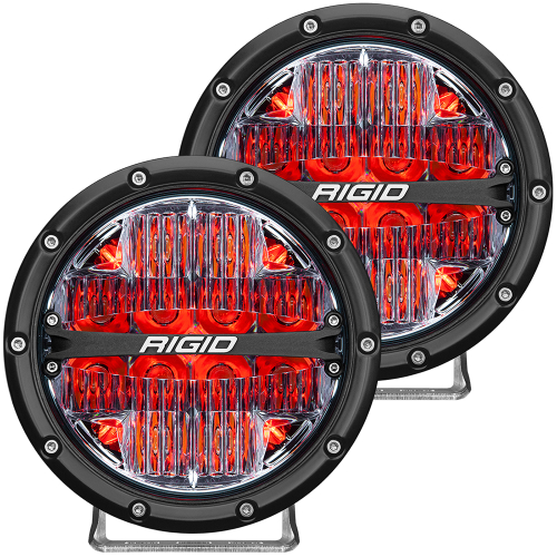RIGID Industries - RIGID Industries 360-Series 6" LED Off-Road Fog Light Drive Beam w/Red Backlight - Black Housing