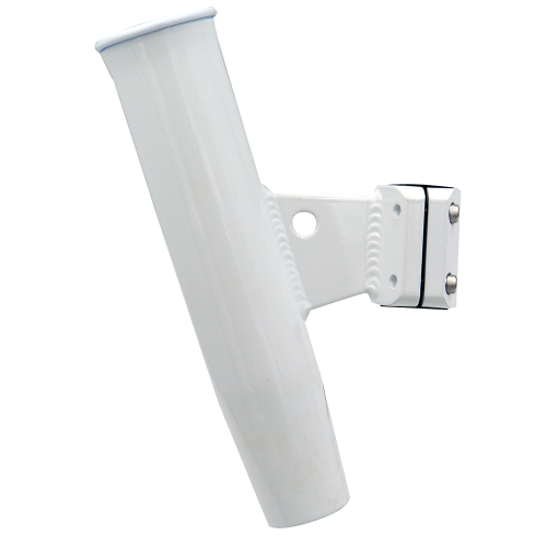 C.E. Smith - C.E. Smith Aluminum Vertical Clamp-On Rod Holder 1-5/16" OD White Powdercoat w/Sleeve