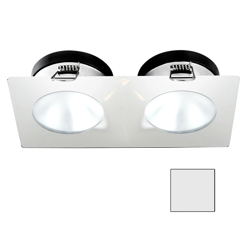 I2Systems Inc - i2Systems Apeiron A1110Z - 4.5W Spring Mount Light - Double Round - Cool White - White Finish