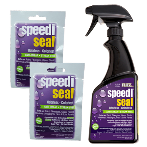 Flitz - Flitz Speedi Seal 16oz Spray Bottle w/2-8" x 8" Towelette Packet