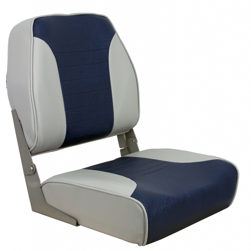 Springfield Marine - Springfield Economy Multi-Color Folding Seat - Grey/Blue
