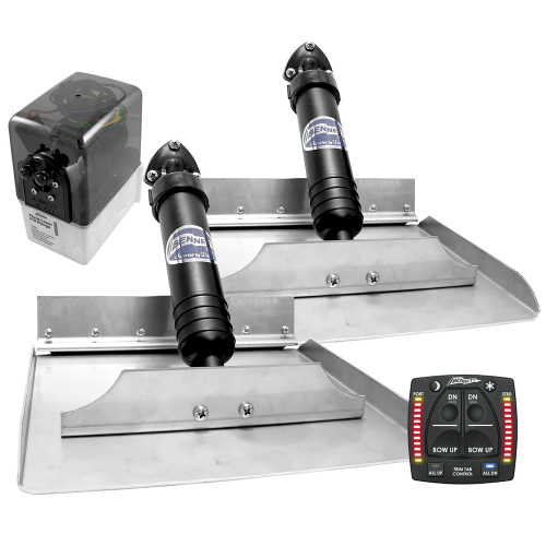 Bennett Marine - Bennett 12x12 Hydraulic Trim Tab System w/One Box Indication