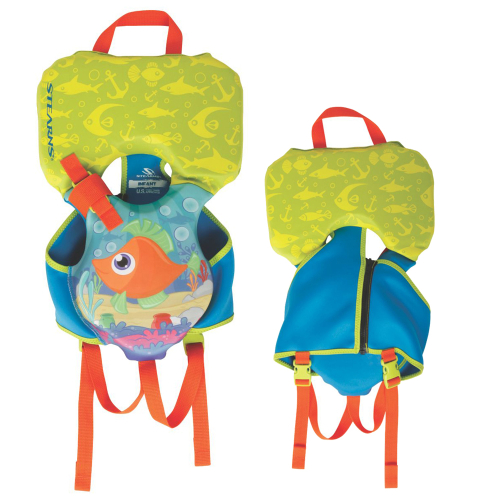 Puddle Jumper - Puddle Jumper Infant Hydroprene&trade; Life Vest - Orang/Green/Blue Fish - Under 30lbs