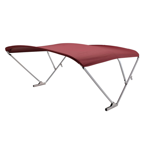 SureShade - SureShade Power Bimini - Clear Anodized Frame - Burgandy Fabric