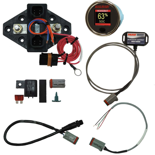 Balmar - Balmar SG230 Battery Monitor Kit N2K BT Gateway Color Display 12-48VDC