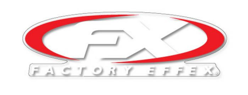 Factory Effex - Factory Effex 22in. Biggie FX Logo Sticker - Red - 07-00006