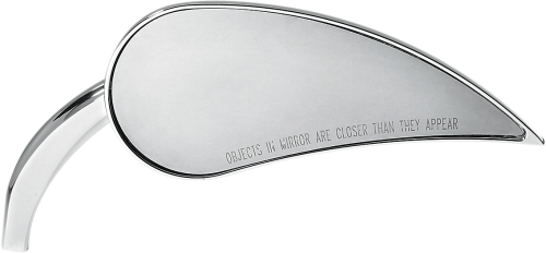 Arlen Ness - Arlen Ness Micro Die-Cast Rad III Teardrop Right Mirror - Die-Cast Stem - Chrome - 13-091