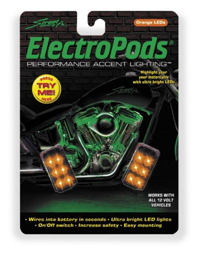 Street FX - Street FX Electropods Rectangle Lightpods - Orange/Black - 1041894