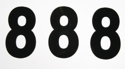 Factory Effex - Factory Effex Mini Pro Number 4in. - No.8 - Black - FX04-2578