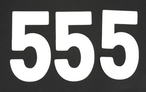 Factory Effex - Factory Effex Standard Number 6in. - No.5 - Black - FX02-4455
