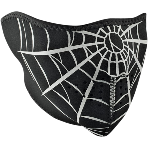 Zan Headgear - Zan Headgear Half Face Mask - WNFM055H - Spider Web - OSFM