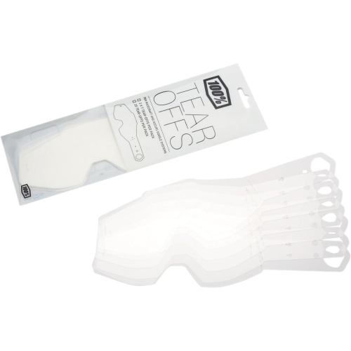 100% - 100% Tear Offs for Racecraft/Accuri Goggles - Laminated - 51010-010-02