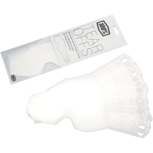 100% - 100% Tear Offs for Racecraft/Accuri Goggles - Standard - 51011-010-02