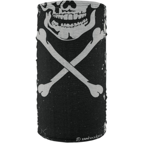 Zan Headgear - Zan Headgear Fleece-Lined Motley Tube - TF227 - Skull and Crossbones - OSFM