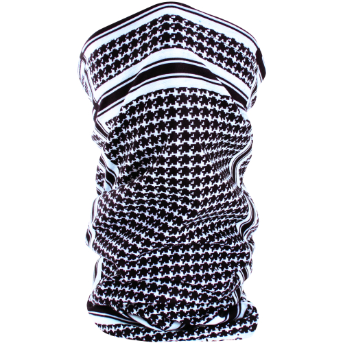 Zan Headgear - Zan Headgear Motley Tube - T235BW - Houndstooth Black/White - OSFM
