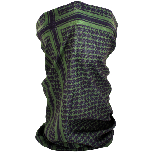 Zan Headgear - Zan Headgear Fleece-Lined Motley Tube - TF235 - Houndstooth Olive - OSFM