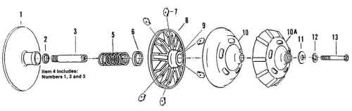 Comet - Comet Fixed Face with Stem and Spacer Kit for 94-C Clutch (4) - 209946A