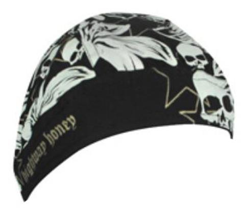 Zan Headgear - Zan Headgear Highway Honeys Flydanna Womens Headwrap - ZHH18 - Flowers & Skulls - OSFM