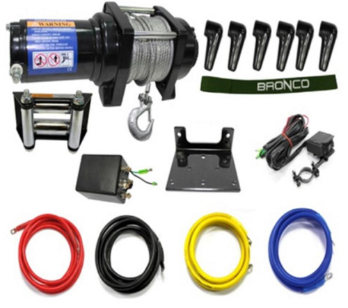 Bronco - Bronco 2500lb. Winch with Steel Cable - AC-12015