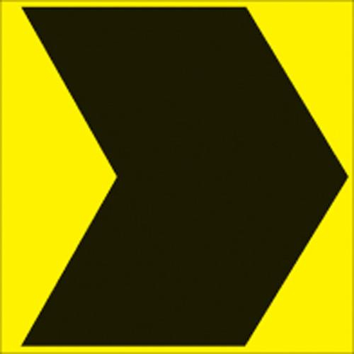 Voss - Voss 12x12in. Reflective Trail Sign - Large Arrow (Yellow/Black) - 497 CHV YR