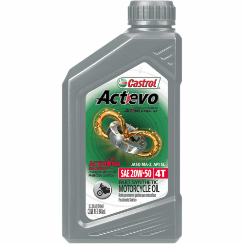 Castrol - Castrol Actevo X-Tra 4T Synthetic Blend - 20W50 - 1qt. - 06139