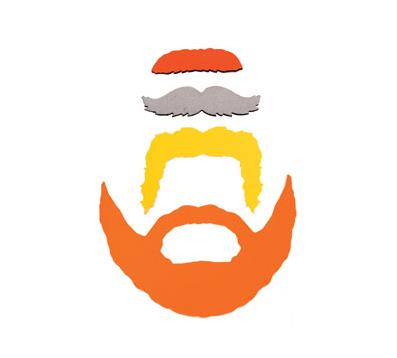 Zan Headgear - Zan Headgear Modi-Face Mask Accessory Pack - Mustache - WNFMV-P01