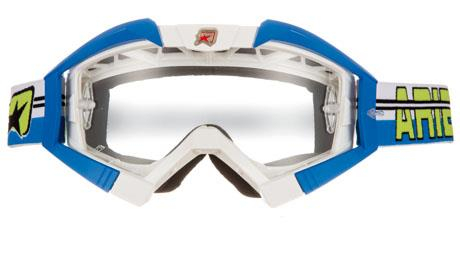 Ariete - Ariete Riding Crows Top Collection Goggles - 13950-TBAL - White/Blue - OSFM