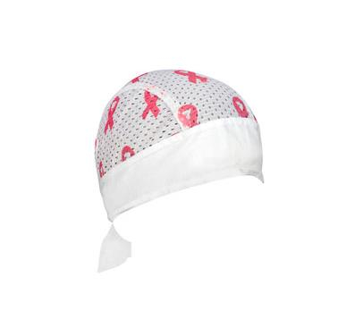 Zan Headgear - Zan Headgear Vented Sport Flydanna - ZVSBC02 - Breast Cancer Pink Ribbon/White - OSFM