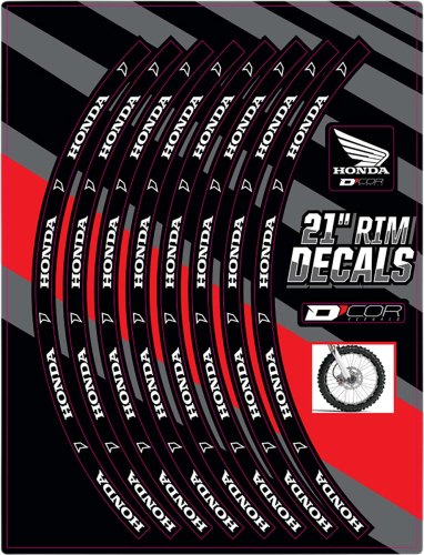 DCOR - DCOR Rim Decal - Honda 21in. - Front - 40-80-200