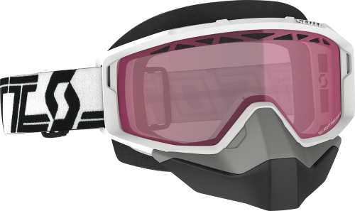 Scott USA - Scott USA Primal Snowcross Goggles - 278606-1035134 - White/Black / Rose Lens - OSFM