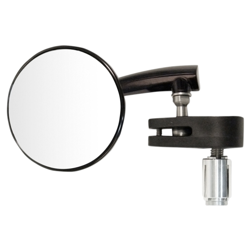 Emgo - Emgo Aluminum 3in. Bar End Mirror - Black - Left - 20-34042