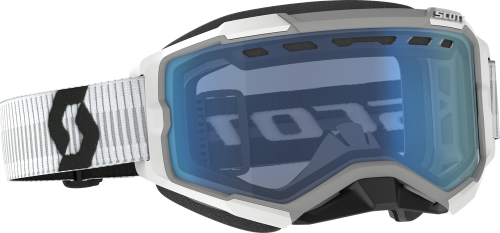 Scott USA - Scott USA Fury Snowcross Goggles - 278605-0002107 - White / Blue Lens - OSFM