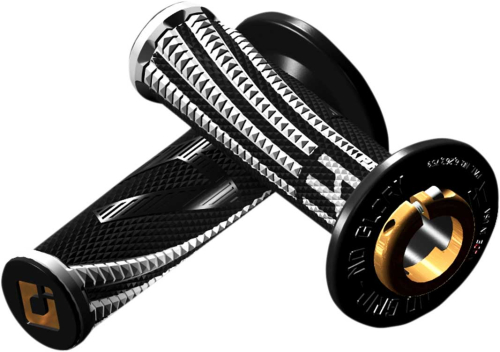 ODI - ODI Emig2 Pro V2 Lock-On Grips - Black/White - H36EPBW