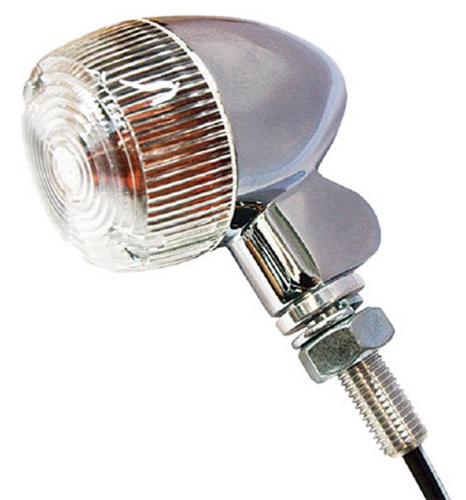 K&S Technologies - K&S Technologies Chrome Aluminum Marker Lights - Round #1 - Clear Lens - 25-8324CM