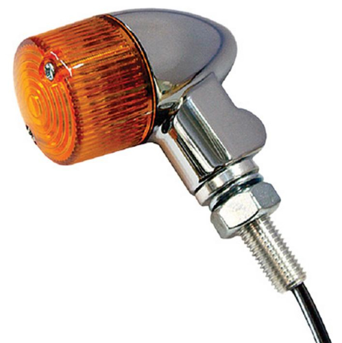 K&S Technologies - K&S Technologies Chrome Aluminum Marker Lights - Round #2 - Amber Lens - 25-8333CM