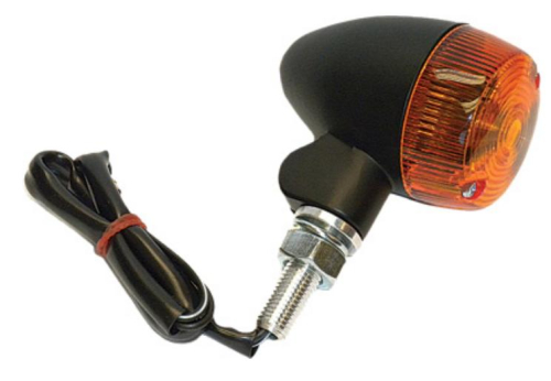 K&S Technologies - K&S Technologies Black Satin Aluminum Marker Lights - Round #1 - Amber Lens - 25-8323BK
