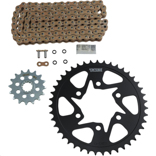 Vortex - Vortex WSS Warranty Chain and Sprocket Kit - Gold - CKG6387