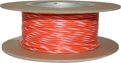 Namz - Namz 100-Foot OEM Color Wire Spool - 20 Gauge - Orange/White Stripe - NWR-39-100-20