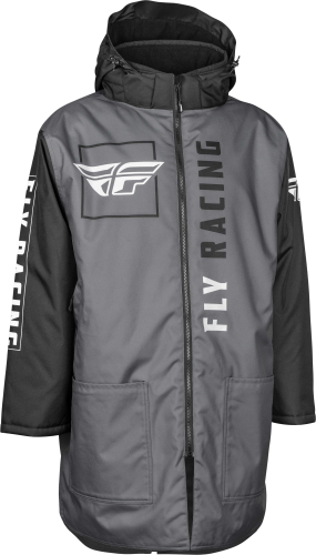 Fly Racing - Fly Racing Pit Coat - 470-4051 - Black/Gray - OSFM